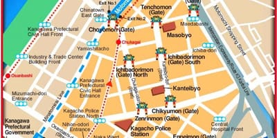 Карта на Yokohama и Токио