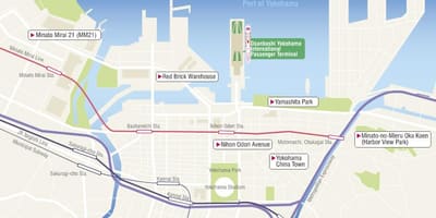 Карта на Yokohama крстарење терминал 