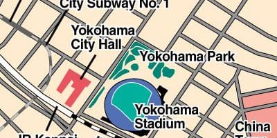 Карта на Yokohama стадионот